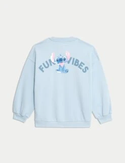 Cotton Rich Lilo & Stitch™ Sweatshirt (6-16 Yrs) -Marks And Spencer Shop cotton rich lilo and stitch sweatshirt 6 16 yrs 1 2
