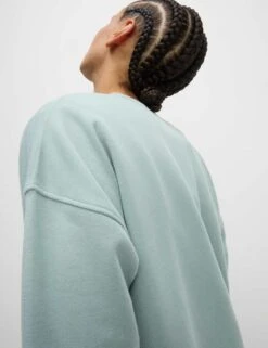 Cotton Rich Mesh Panel Relaxed Sweatshirt -Marks And Spencer Shop cotton rich mesh panel relaxed sweatshirt 17