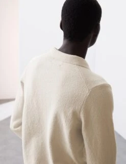 Cotton Rich Open Neck Knitted Polo Shirt -Marks And Spencer Shop cotton rich open neck knitted polo shirt 13