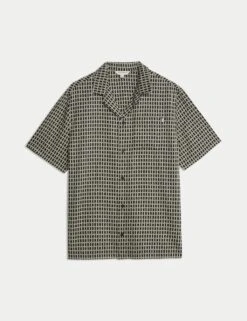 Cotton Rich Printed Pyjama Top -Marks And Spencer Shop cotton rich printed pyjama top 8