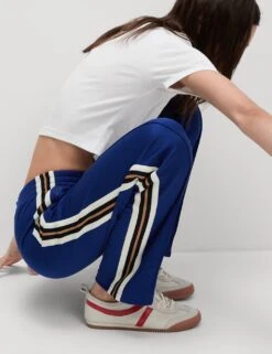 Cotton Rich Retro Side Stripe Joggers -Marks And Spencer Shop cotton rich retro side stripe joggers 11