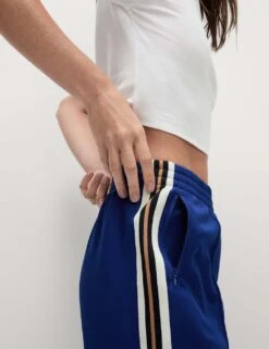 Cotton Rich Retro Side Stripe Joggers -Marks And Spencer Shop cotton rich retro side stripe joggers 12