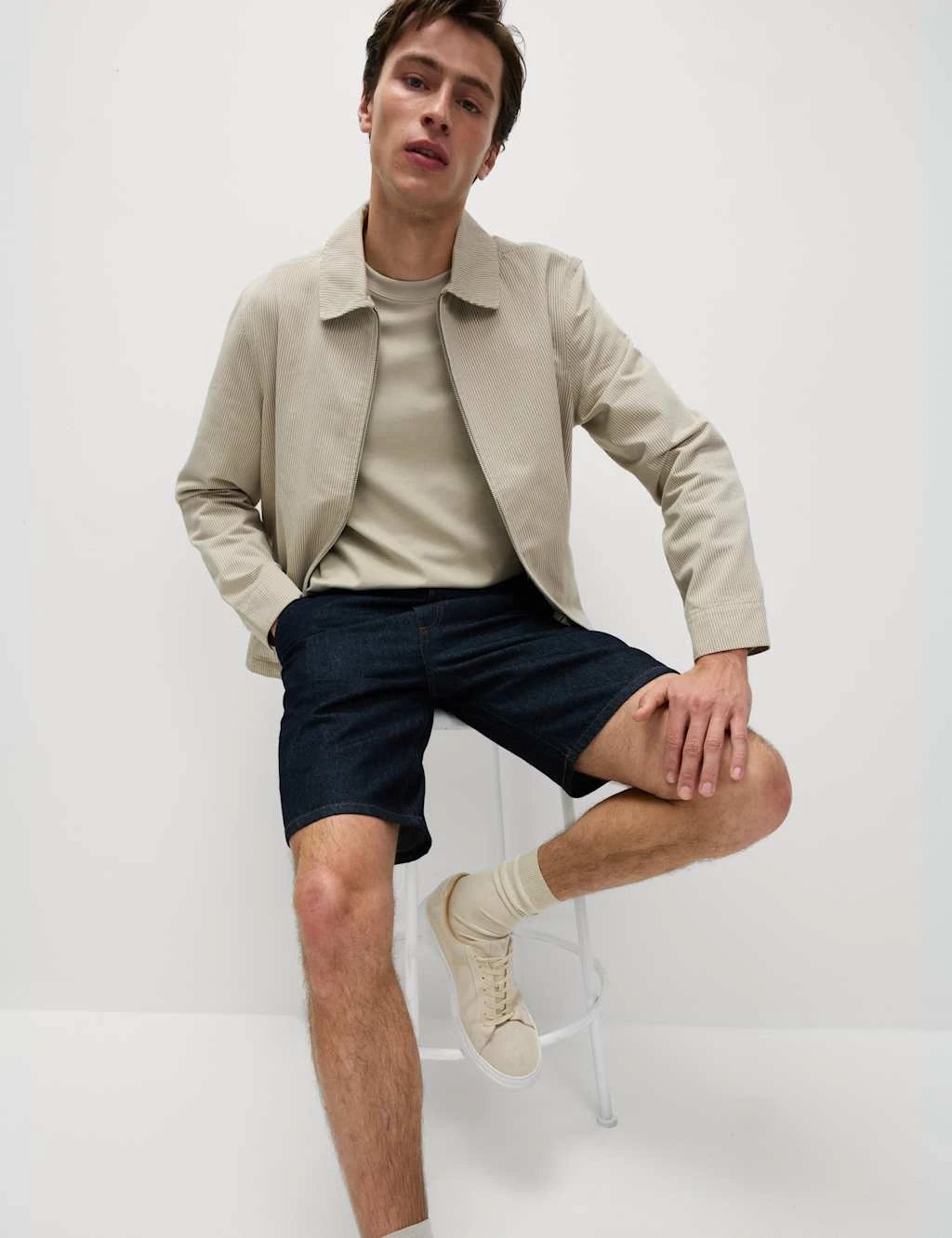 Cotton Rich Striped Harrington Jacket 12 Cotton Rich Striped Harrington Jacket - Image 12