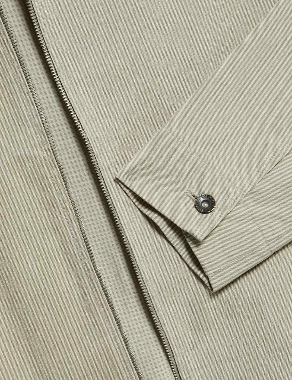 Cotton Rich Striped Harrington Jacket 11 Cotton Rich Striped Harrington Jacket - Image 11