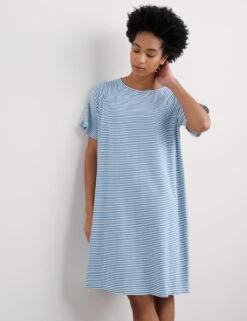 Cotton Rich Striped Nightdress -Marks And Spencer Shop cotton rich striped nightdress 7