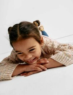 Cotton Rich Textured Knitted Cardigan (2-8 Yrs) -Marks And Spencer Shop cotton rich textured knitted cardigan 2 8 yrs 1 9