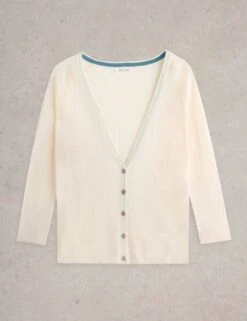 WHITE STUFF Cotton Rich V-Neck Cardigan -Marks And Spencer Shop cotton rich v neck cardigan 17