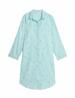Cotton Sateen Eid Print Nightshirt -Marks And Spencer Shop cotton sateen eid print nightshirt