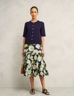 Crew Neck Cardigan With Wool -Marks And Spencer Shop crew neck cardigan with wool 9