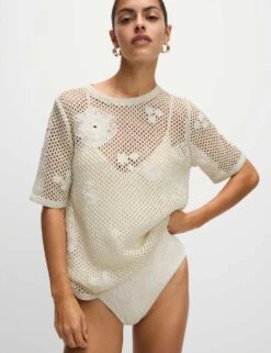 Crochet Sparkly T-Shirt -Marks And Spencer Shop crochet sparkly t shirt 5