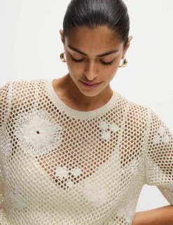 Crochet Sparkly T-Shirt -Marks And Spencer Shop crochet sparkly t shirt 7