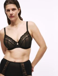 Daisy Embroidery Wired Plunge Bra F-H -Marks And Spencer Shop daisy embroidered wired plunge bra f h 9