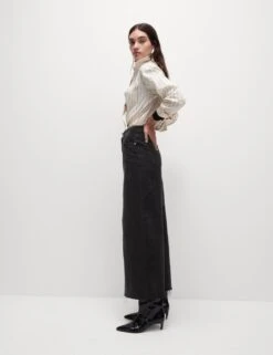 Denim Split Front Maxi Skirt -Marks And Spencer Shop denim split front maxi shirt 10