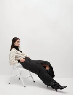 Denim Split Front Maxi Skirt -Marks And Spencer Shop denim split front maxi shirt 11