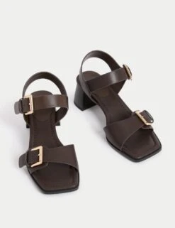 Double Buckle Block Heel Sandal 14 Double Buckle Block Heel Sandal -Marks And Spencer Shop double buckle block heel sandal 3