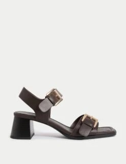 Double Buckle Block Heel Sandal 15 Double Buckle Block Heel Sandal -Marks And Spencer Shop double buckle block heel sandal 4
