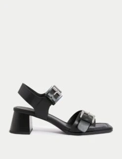 Double Buckle Block Heel Sandal 19 Double Buckle Block Heel Sandal -Marks And Spencer Shop double buckle block heel sandal 7
