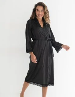 Pour Moi Dusk Satin Kimono Dressing Gown -Marks And Spencer Shop dusk satin kimono dressing gown 14