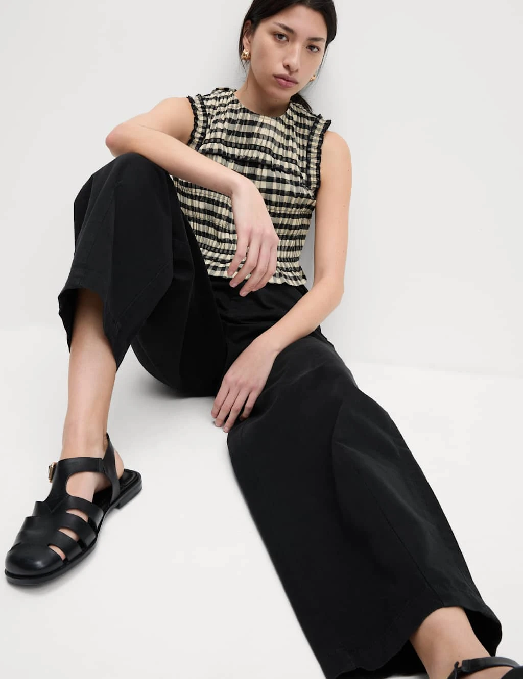 Elasticated Waist Barrel Leg Casual Trousers 9 Elasticated Waist Barrel Leg Casual Trousers - Image 9