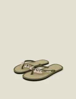Accessorize Embellished Tassel Flat Flip Flops -Marks And Spencer Shop embellished tassel flat flip flops 7
