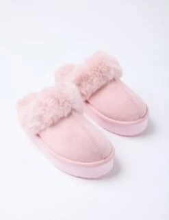 Faux Fur Lined Platform Mule Slippers -Marks And Spencer Shop faux fur lined platform mule slippers 9