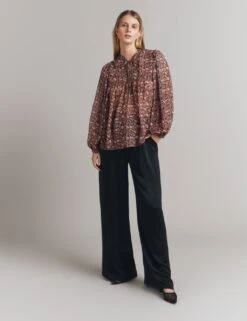 Ghost Floral Tie Neck Blouse -Marks And Spencer Shop floral tie neck blouse 7