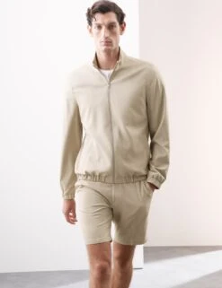 Funnel Neck 360 Flex Bomber Jacket -Marks And Spencer Shop funnel neck 360 flex bomber jacket 16