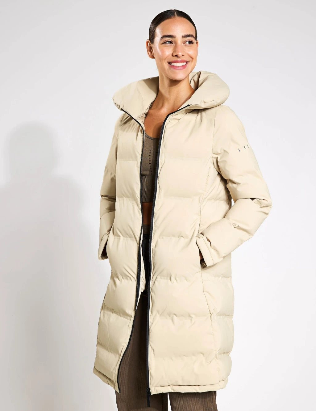 Born Funnel Neck Longline Puffer Coat 16 Born Funnel Neck Longline Puffer Coat - Image 16