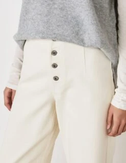 High Waisted Button Front Wide Leg Jeans -Marks And Spencer Shop high waisted button front wide leg jeans 12