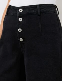 High Waisted Button Front Wide Leg Jeans -Marks And Spencer Shop high waisted button front wide leg jeans 8