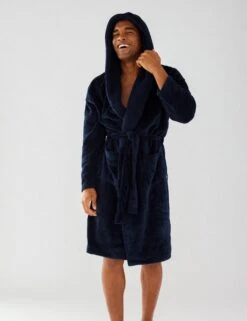 Cosy Hooded Dressing Gown -Marks And Spencer Shop hooded dressing gown 7