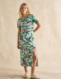 Joules Jersey Floral Twist Front Midaxi T-Shirt Dress 23 Joules Jersey Floral Twist Front Midaxi T-Shirt Dress -Marks And Spencer Shop jersey floral twist front midaxi t shirt dress 11