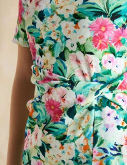 Joules Jersey Floral Twist Front Midaxi T-Shirt Dress 19 Joules Jersey Floral Twist Front Midaxi T-Shirt Dress -Marks And Spencer Shop jersey floral twist front midaxi t shirt dress 7