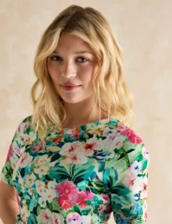 Joules Jersey Floral Twist Front Midaxi T-Shirt Dress 21 Joules Jersey Floral Twist Front Midaxi T-Shirt Dress -Marks And Spencer Shop jersey floral twist front midaxi t shirt dress 9