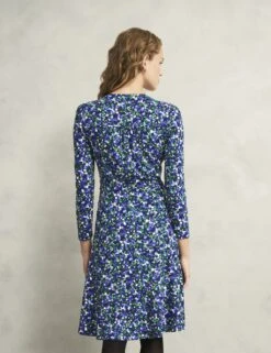 Jersey Floral V-Neck Knee Length Skater Dress -Marks And Spencer Shop jersey floral v neck knee length skater dress 15
