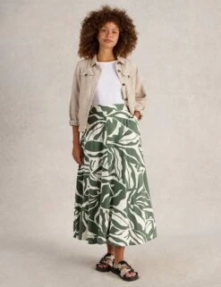WHITE STUFF Jersey Printed Maxi Circle Skirt -Marks And Spencer Shop jersey printed maxi circle skirt 6