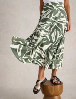 WHITE STUFF Jersey Printed Maxi Circle Skirt -Marks And Spencer Shop jersey printed maxi circle skirt 9