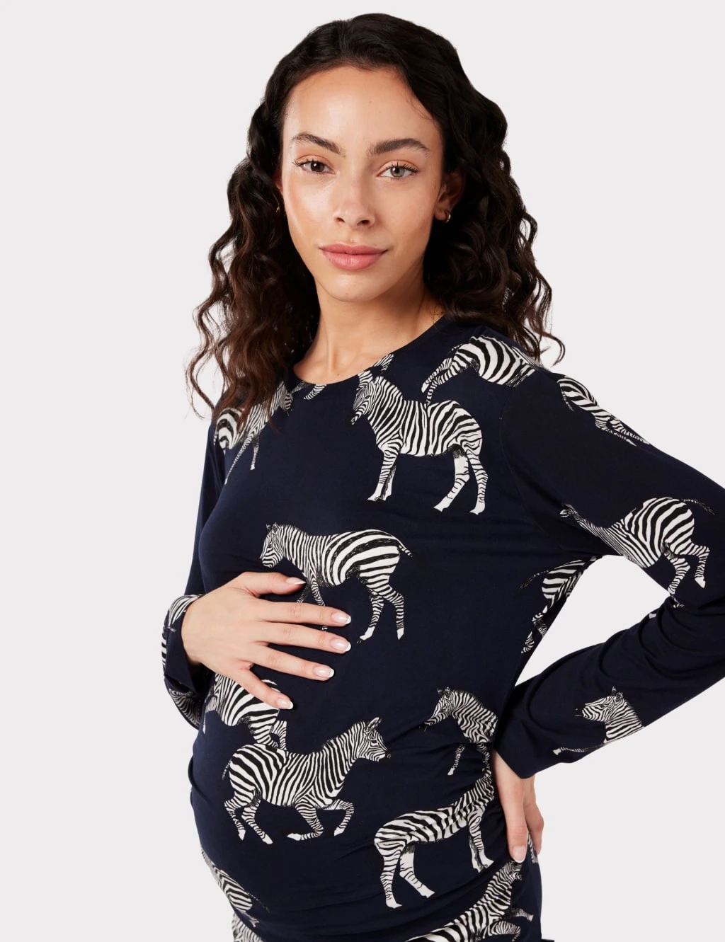 Jersey Zebra Print Maternity Pyjama Set 8 Jersey Zebra Print Maternity Pyjama Set - Image 8
