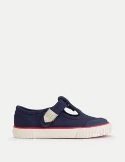 Kids' Canvas T-Bar Shoes (4 Small - 10 Small) -Marks And Spencer Shop kids canvas t bar shoes 4 small 10 small 1 6