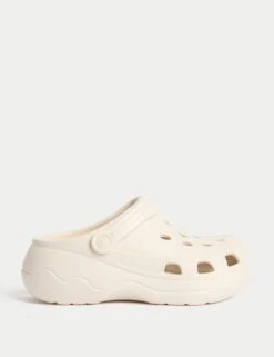 Kids' Plain Chunky Clogs (3 Large - 6 Large) -Marks And Spencer Shop kids plain chunky clogs 3 large 6 large 1 9