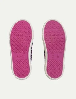 Kids' Splash Print Canvas Riptape Trainers (6 Small - 3 Large) -Marks And Spencer Shop kids splash print canvas riptape trainers 6 small 3 large 1 7