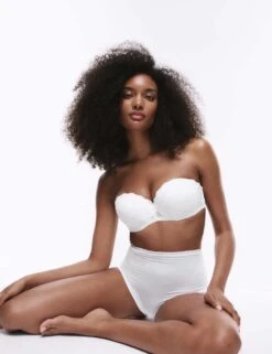 Lace Wired Strapless Bandeau Bra A-E -Marks And Spencer Shop lace wired bandeau bra a e 3