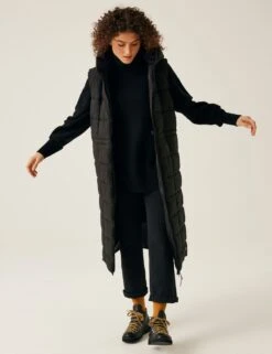 Regatta Leandra Hooded Quilted Longline Gilet -Marks And Spencer Shop leandra hooded quilted longline gilet 8