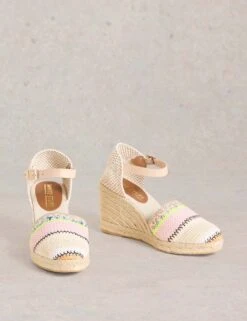 WHITE STUFF Leather Ankle Strap Wedge Espadrilles -Marks And Spencer Shop leather ankle strap wedge espadrilles 4