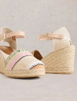 WHITE STUFF Leather Ankle Strap Wedge Espadrilles -Marks And Spencer Shop leather ankle strap wedge espadrilles 5