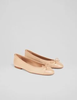 Leather Bow Slip On Ballet Pumps -Marks And Spencer Shop leather bow slip on ballet pumps 4
