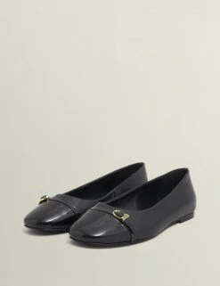 Leather Buckle Flat Ballet Pumps -Marks And Spencer Shop leather buckle flat ballet pumps 8
