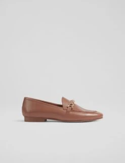 Leather Chain Detail Flat Loafers -Marks And Spencer Shop leather chain detail flat loafers 8