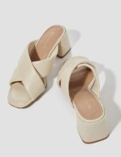 MONSOON Leather Crossover Block Heel Sandals -Marks And Spencer Shop leather crossover block heel sandals 5