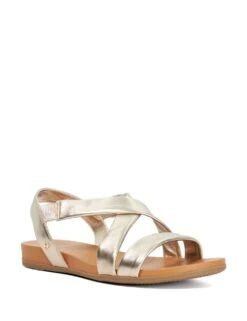 Dune London Leather Crossover Strappy Sandals -Marks And Spencer Shop leather crossover strappy wedge sandals 2
